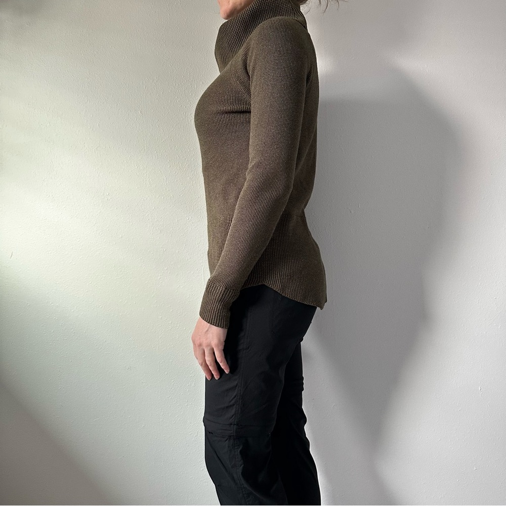 Cyrus Army Green Cowl Neck Sweater